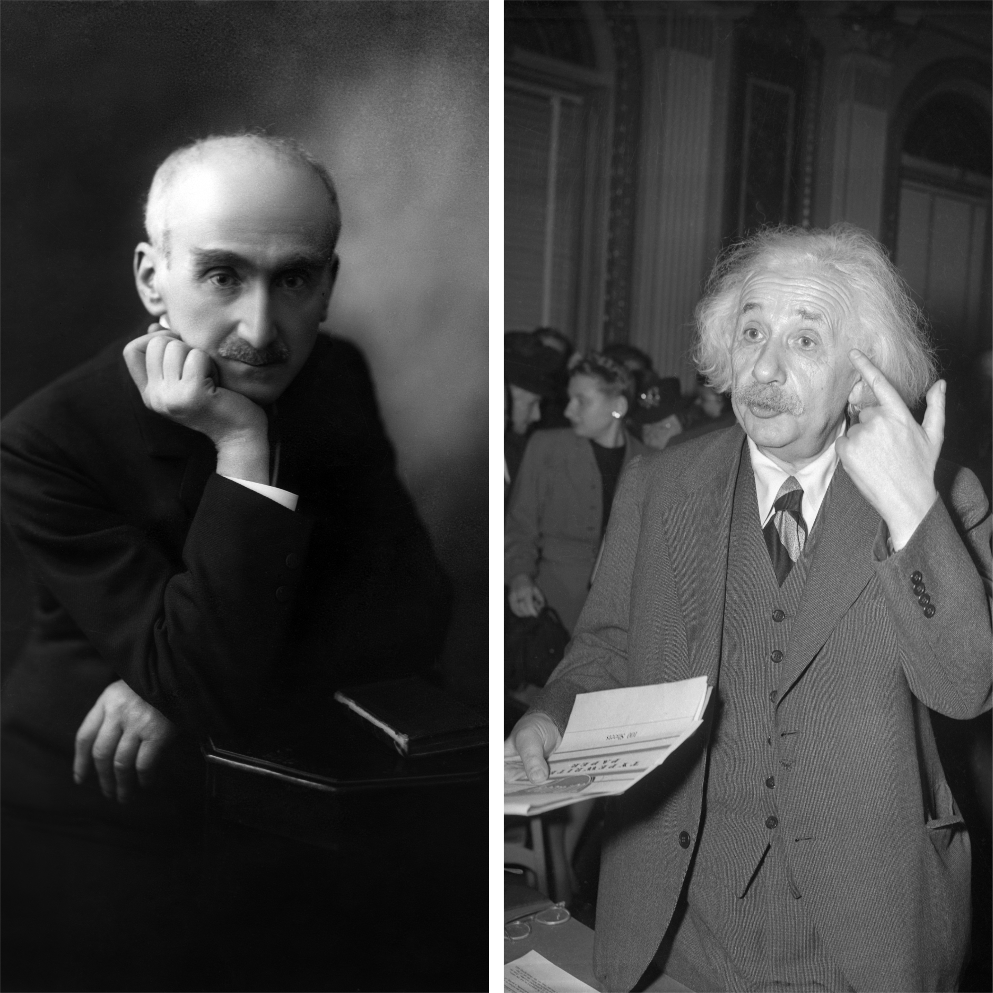 Le philosophe Henri Bergson et le physicien Albert Einstein.