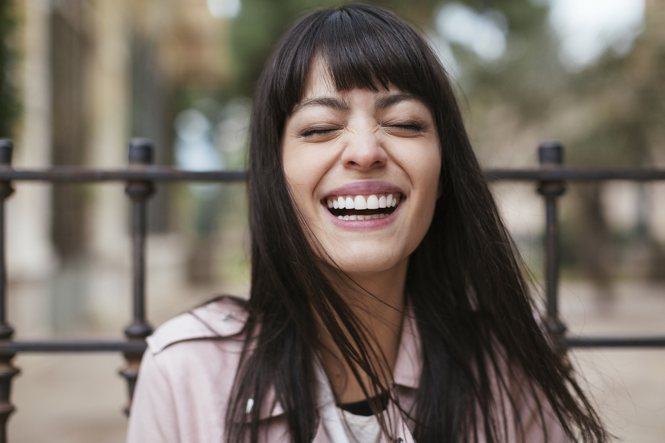 Portrait of laughing young woman