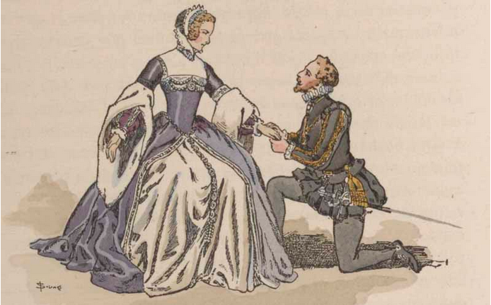 Illustration de La Princesse de Clèves par  Serge de Solomko, F. Ferroud, Paris, 1925.
