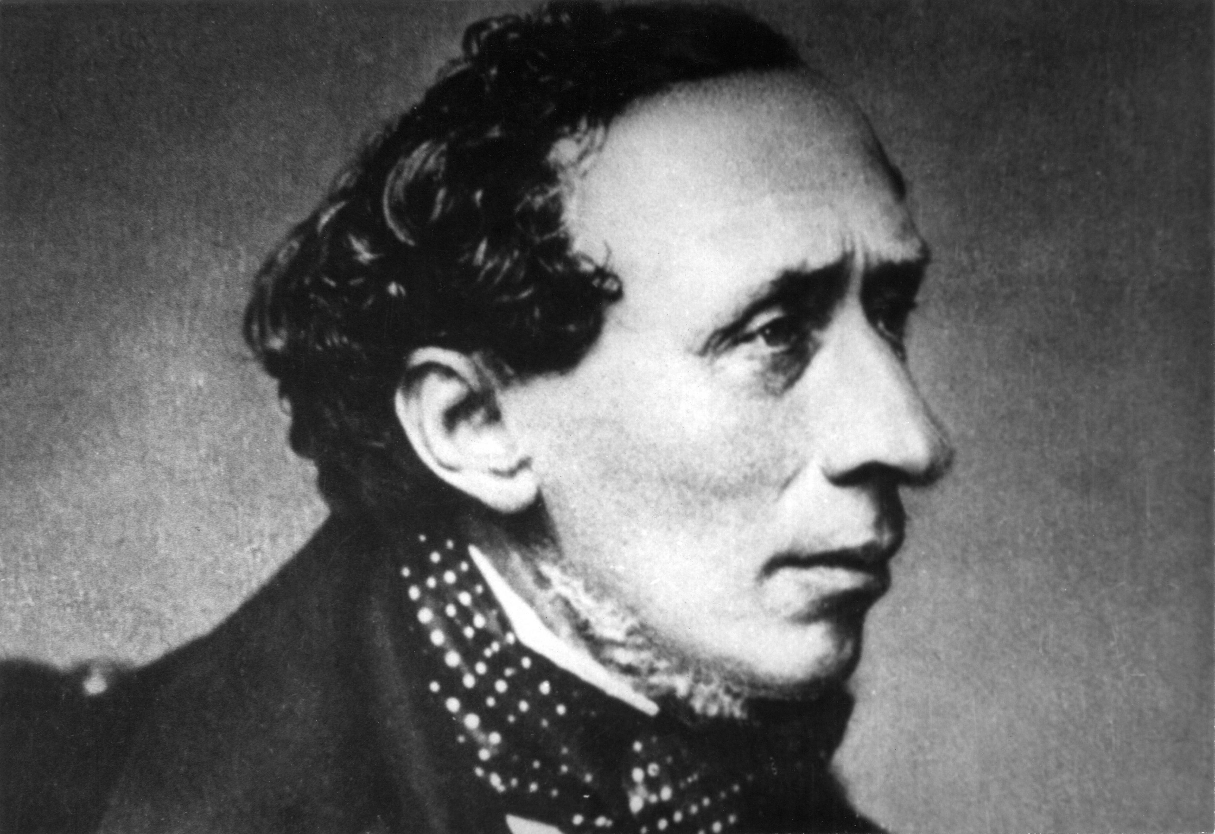 L'écrivain et conteur danois Hans Christian Andersen en 1860.