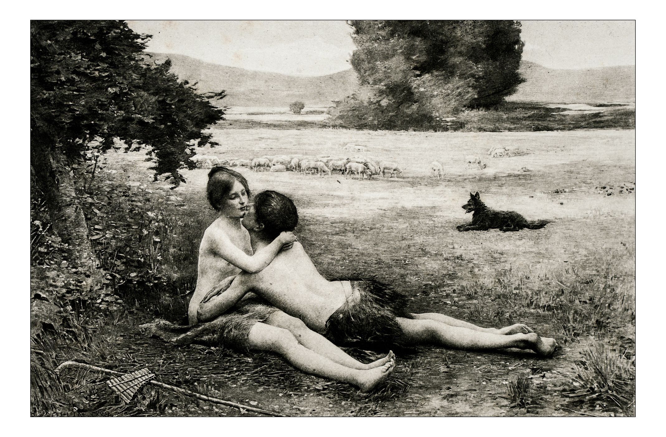 Libertinage : ancienne illustration de "Jeunesse" de Collin