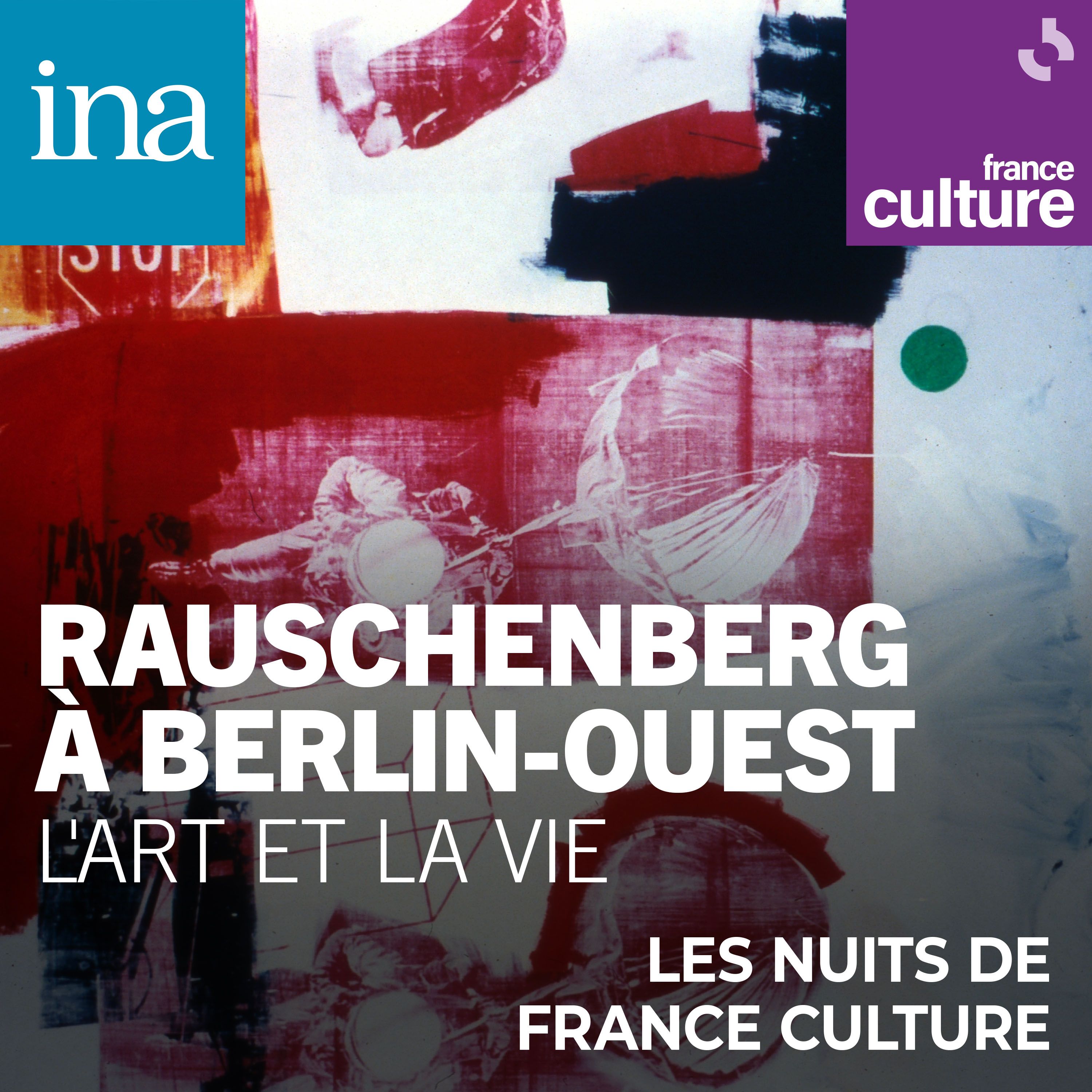 Peinture de l'artiste pop américain Robert Rauschenberg