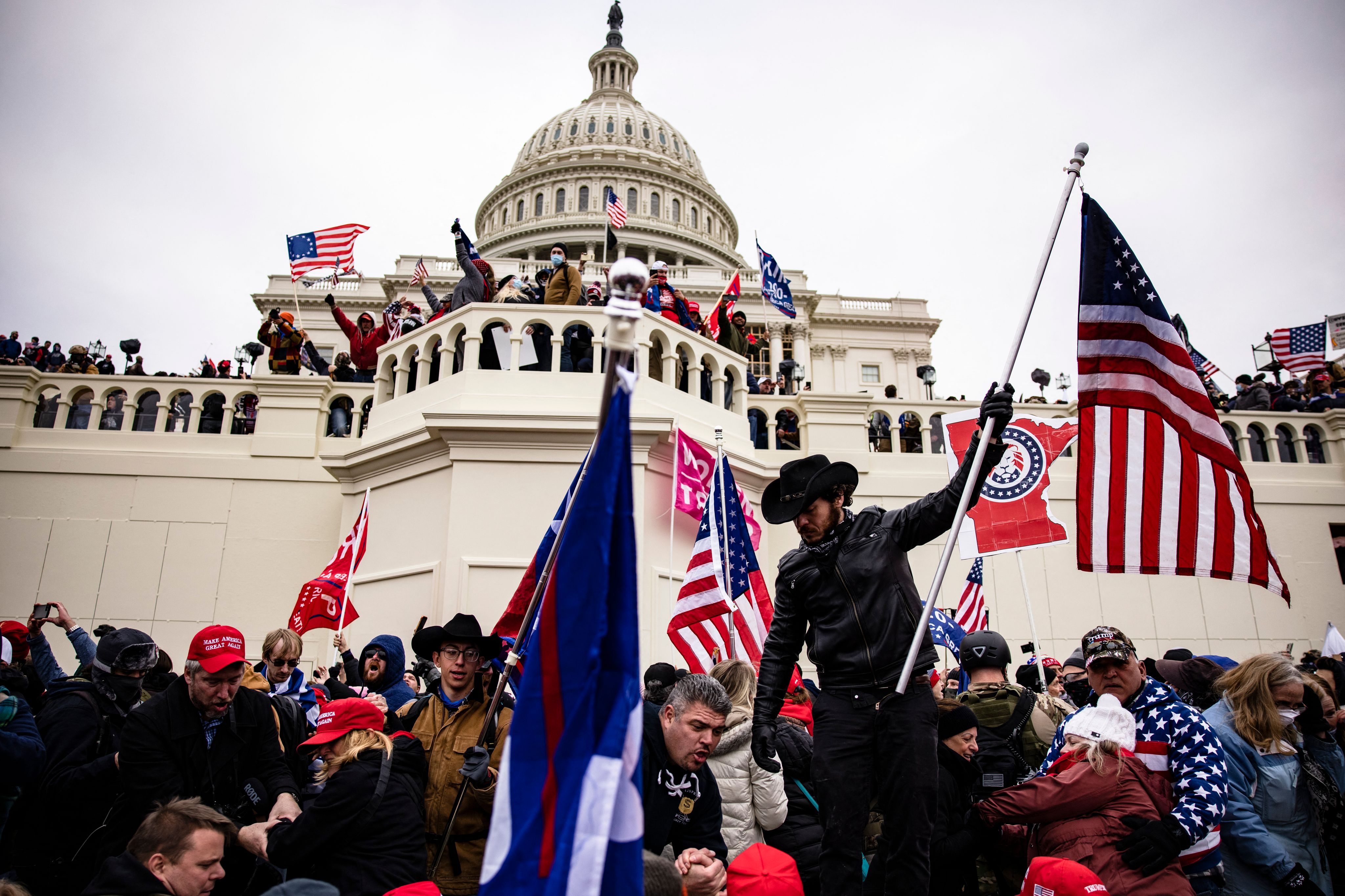 6 janvier 2021, des partisans pro-Trump prennent d'assaut le Capitole à Washington, DC.