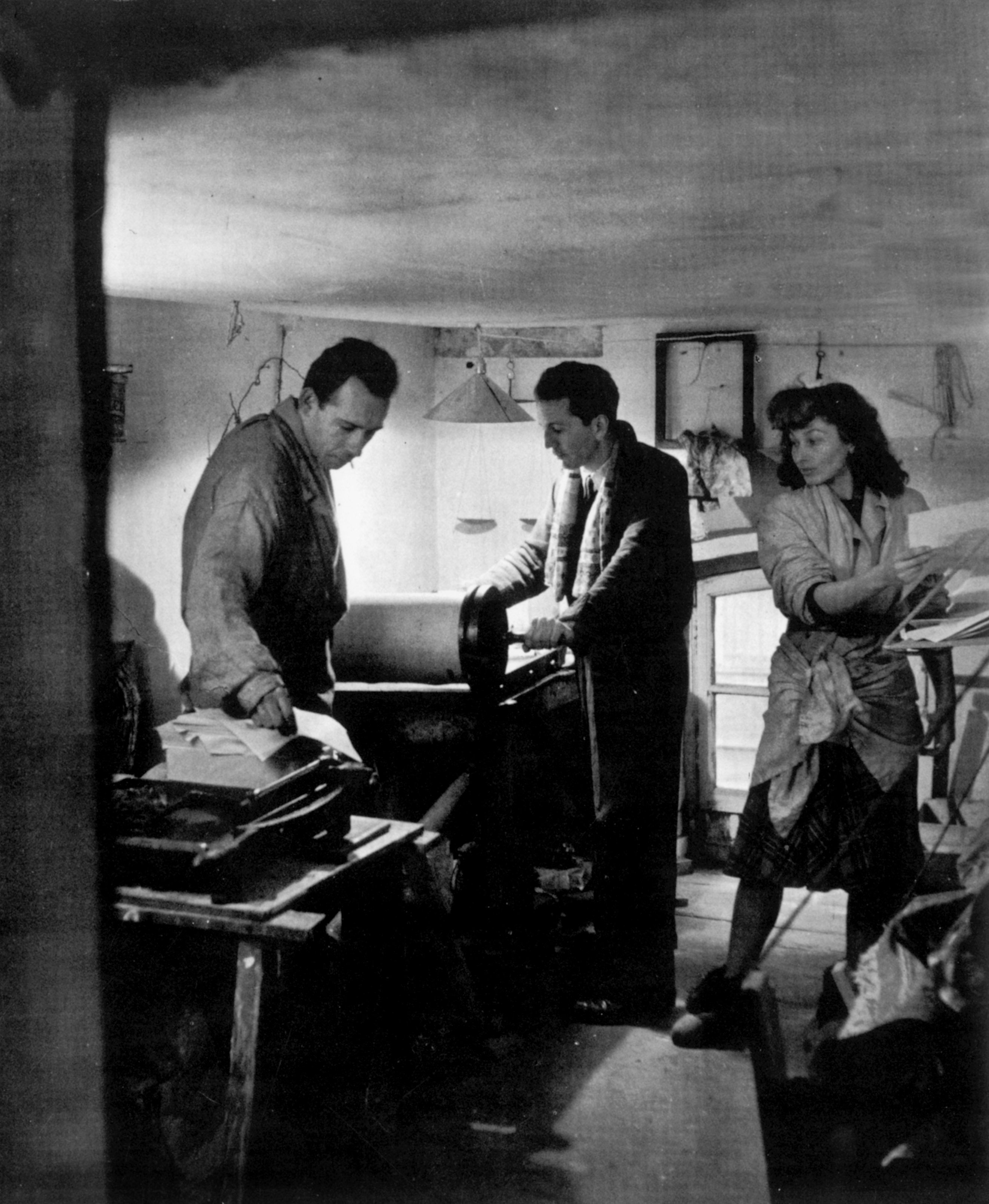 Imprimerie clandestine dans le quartier de l'opéra à Paris vers 1941