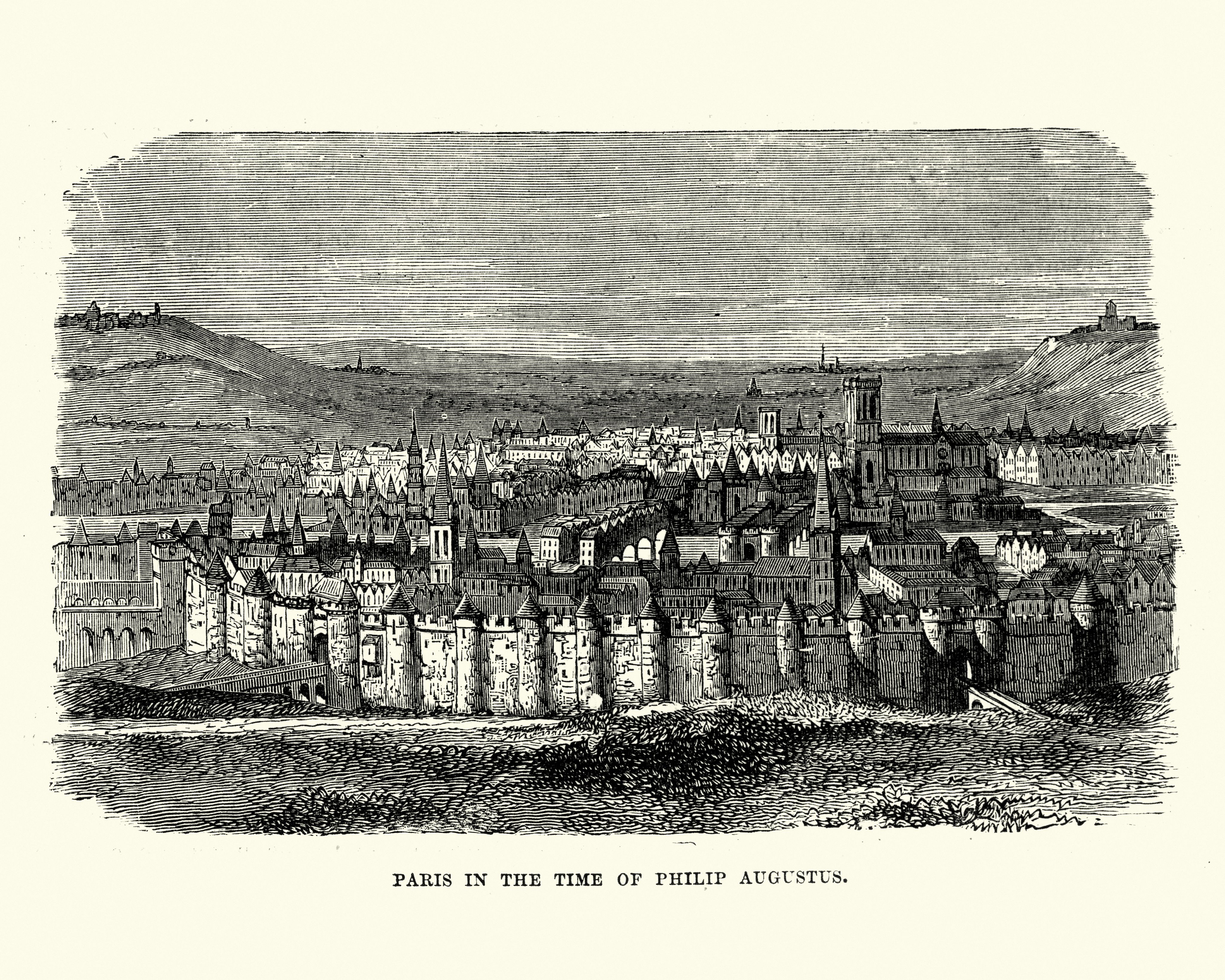 Vue de Paris sous Philippe-Auguste