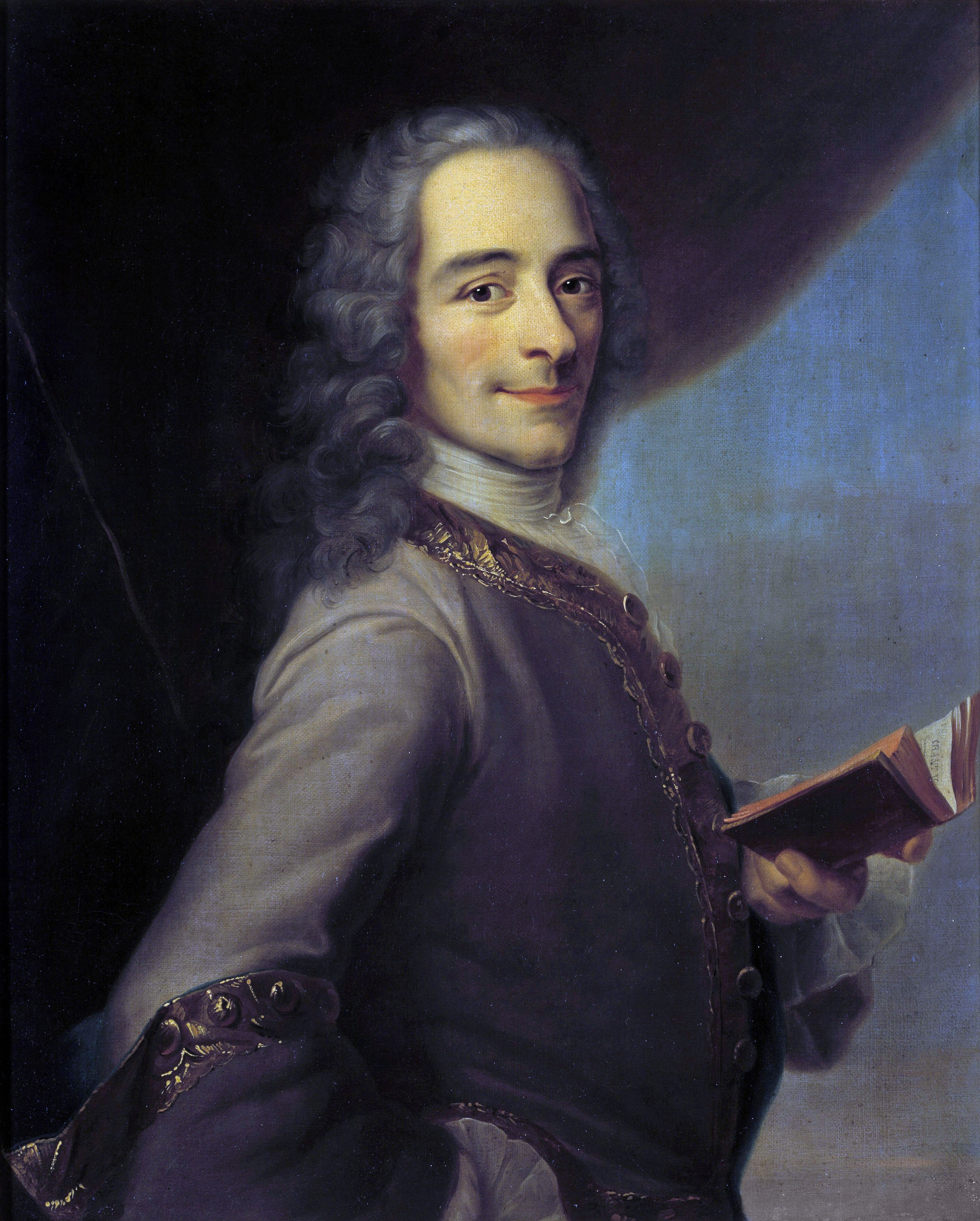 Portrait de François Marie Arouet dit Voltaire (1694-1778), tableau de Quentin de La Tour