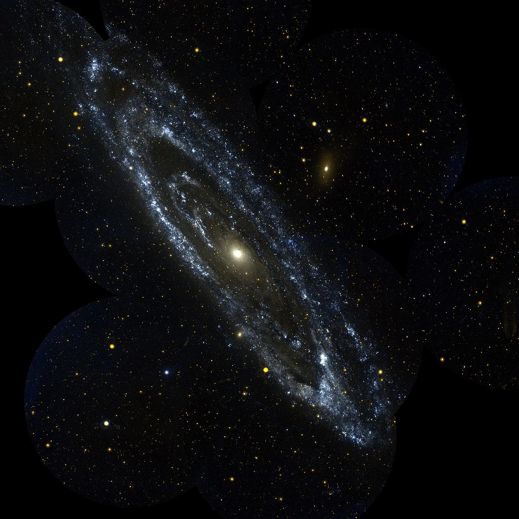 La galaxie d'Andromède vue dans l'ultraviolet par le télescope spatial GALEX23.