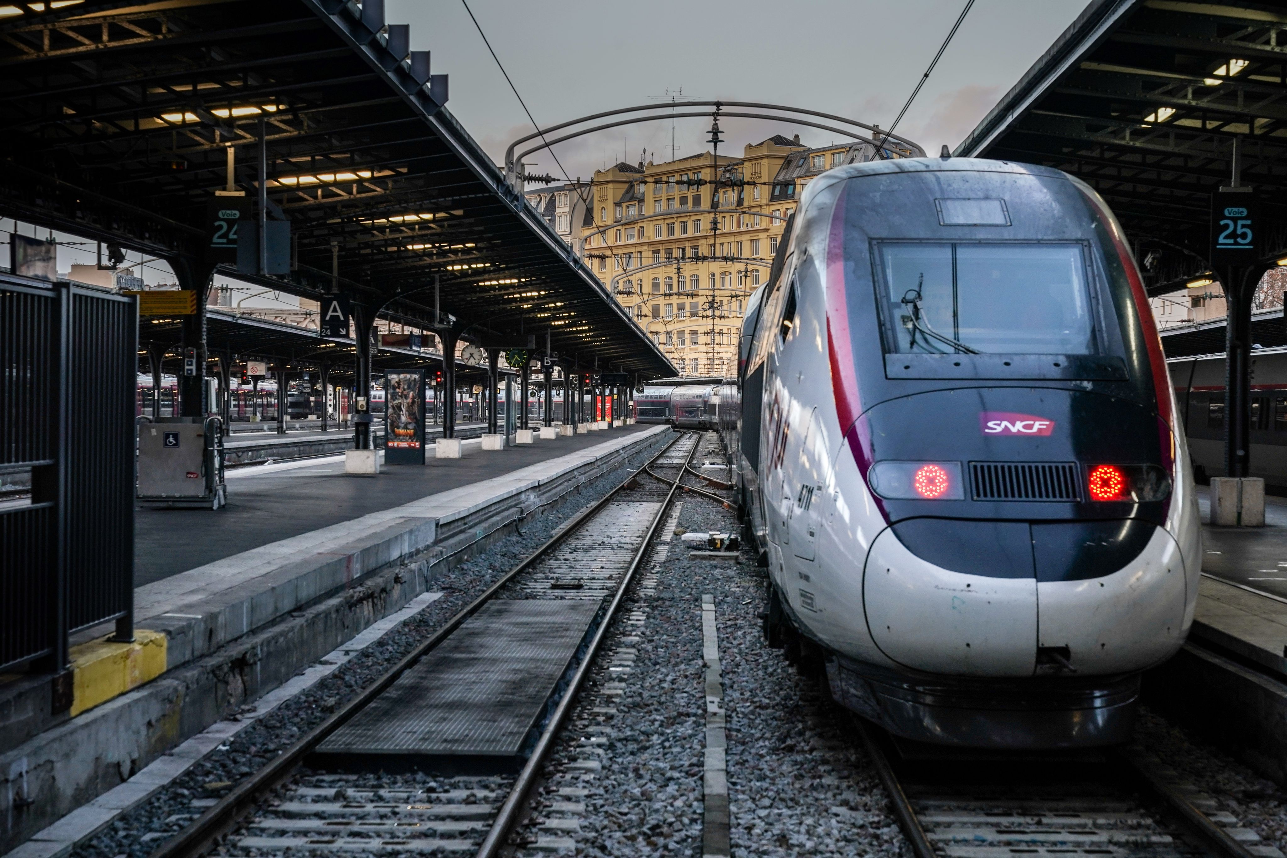 TGV à la Gare de l'Est le 13/12/2019.