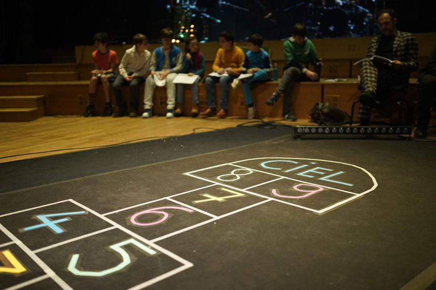 Répétitions de "Les aventures du petit Nicolas" au studio 104