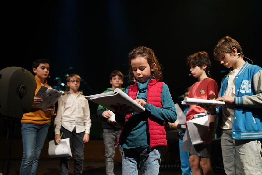 Le Petit Nicolas et ses copains, lors des répétitions au studio 104