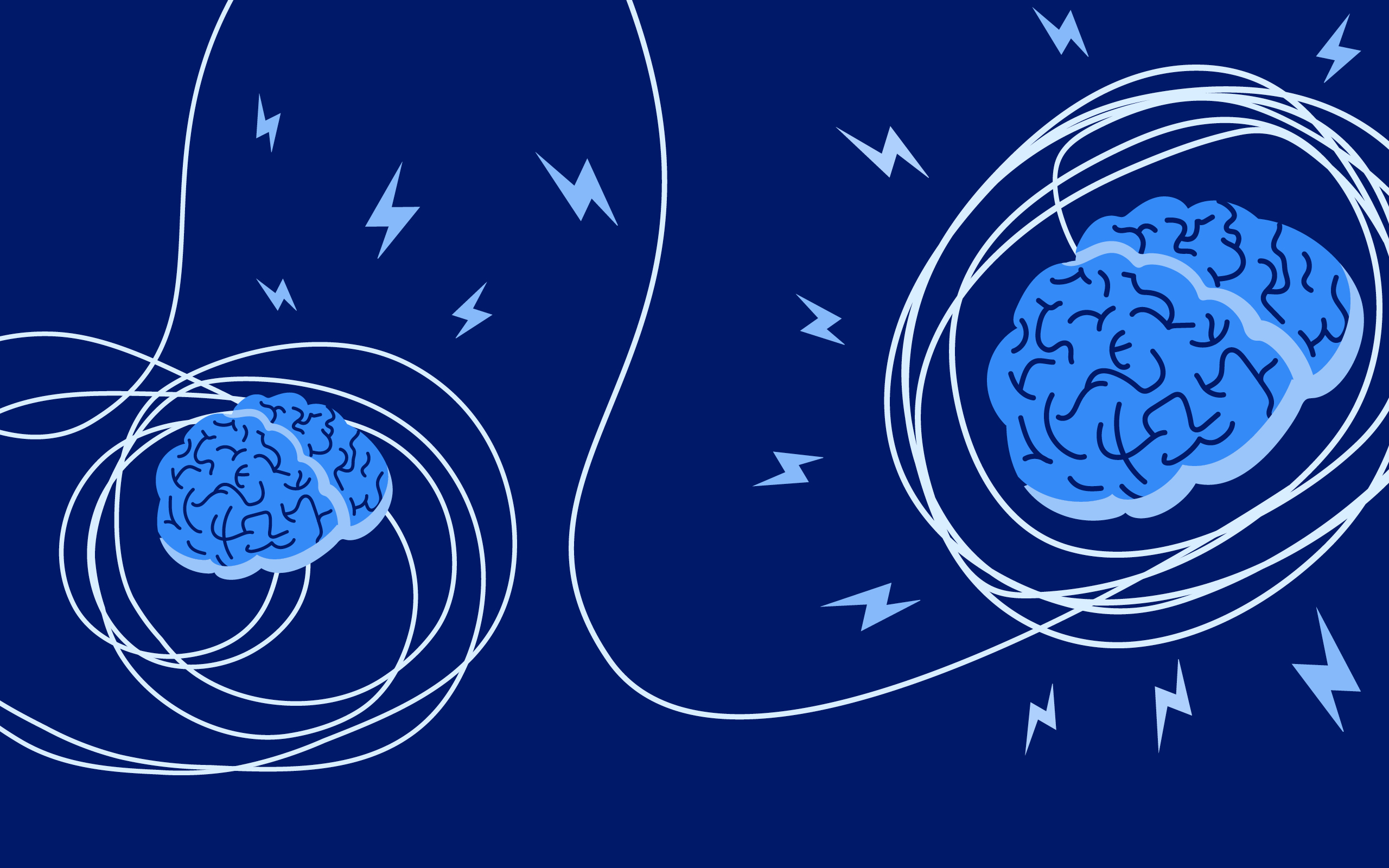 C25_5265_Sitfinity_1280x800 Two cartoon brains connected by lines and sparks