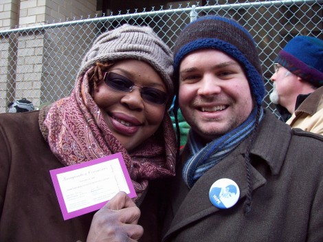 mary-and-i-purple My friend and I in happier times (aka, the beginning of our wait).