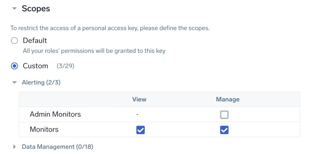 New Features 61 Access Keys Permission scoping2