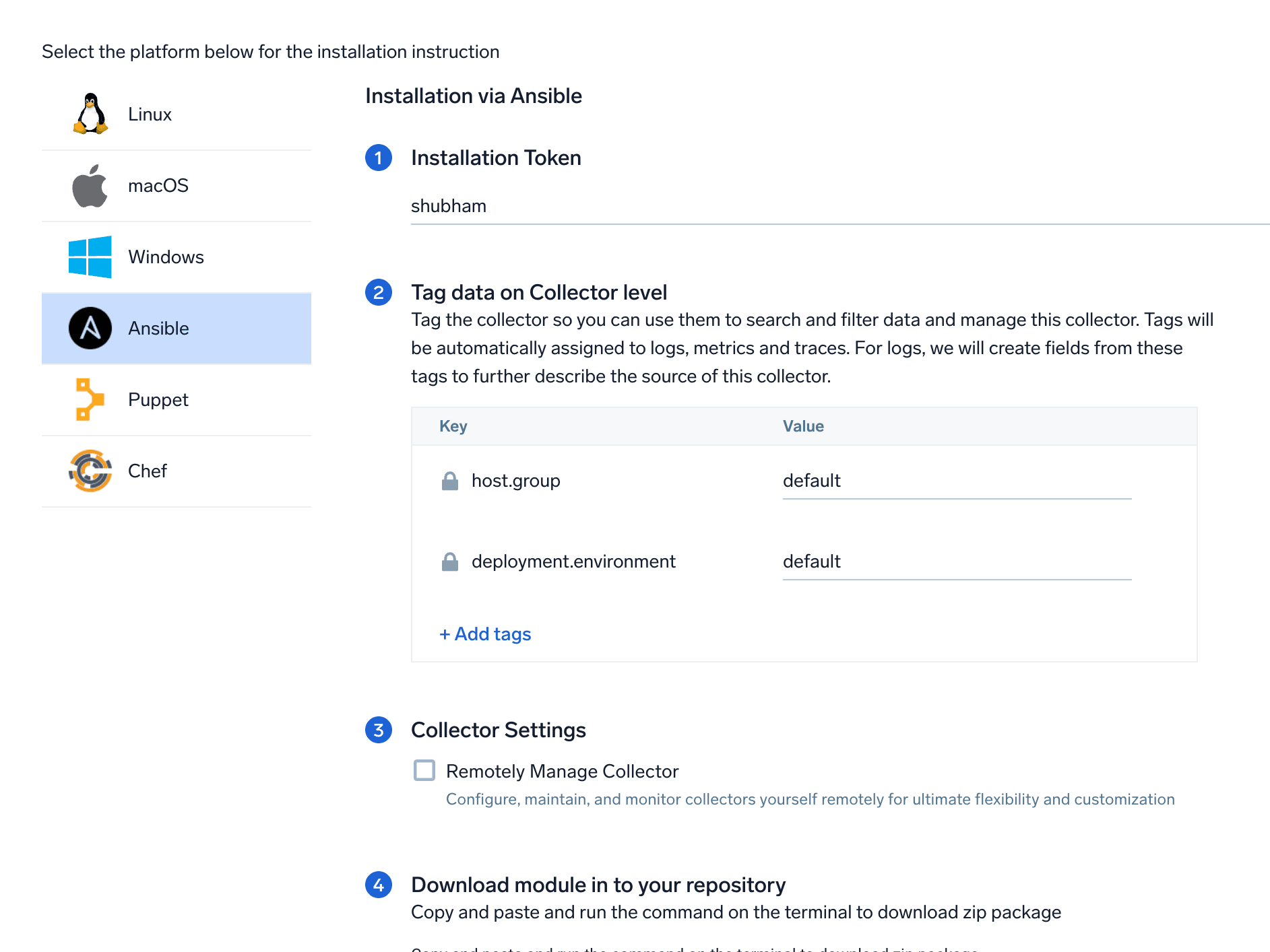 New Features 19 otel ansible