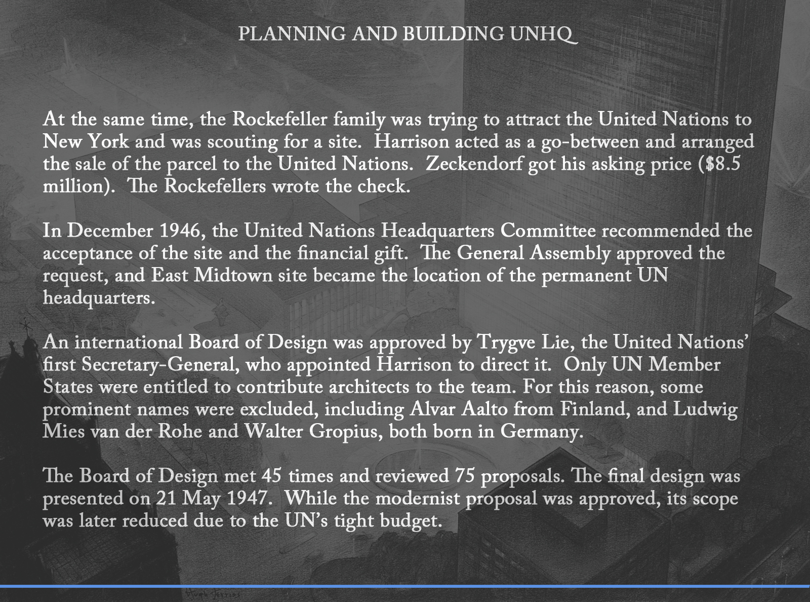 Planning and Building UNHQ
