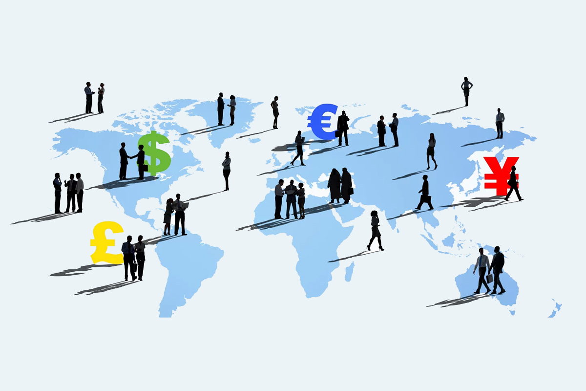 The top five recipient countries for remittances in 2021 were India, Mexico (replacing China), China, the Philippines, and Egypt. Image: World Bank / Shutterstock A world map with images of people standing in different regions of the world among with currency signs.
