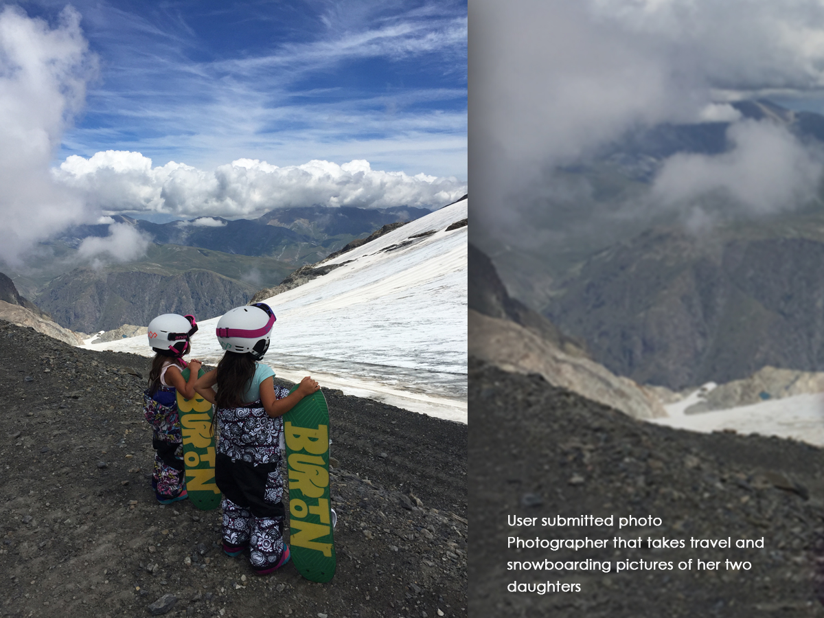 Photographer that takes travel and snowboarding pictures of her two daughters 