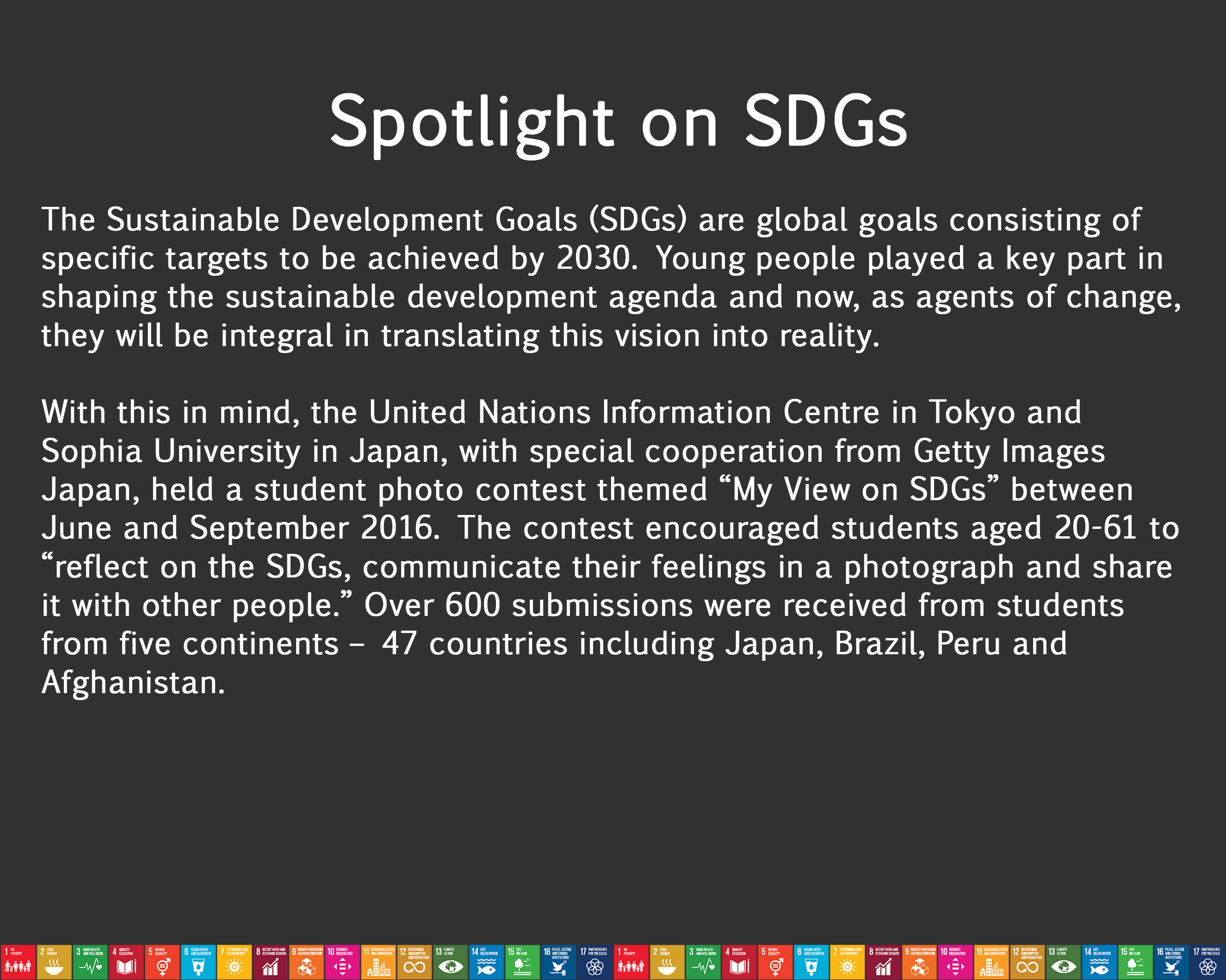 Spotlight on SDGs