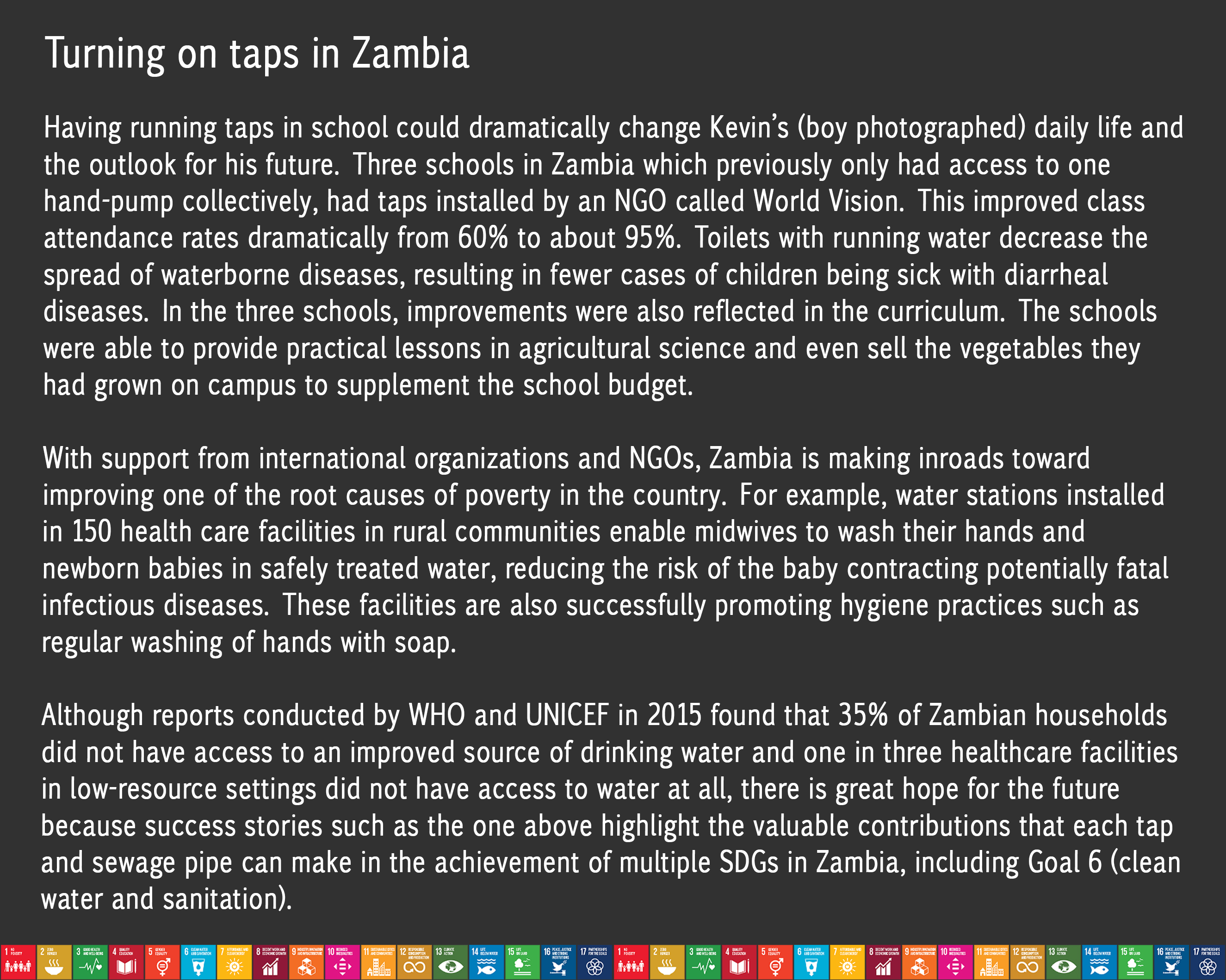 Turning on taps in Zambia