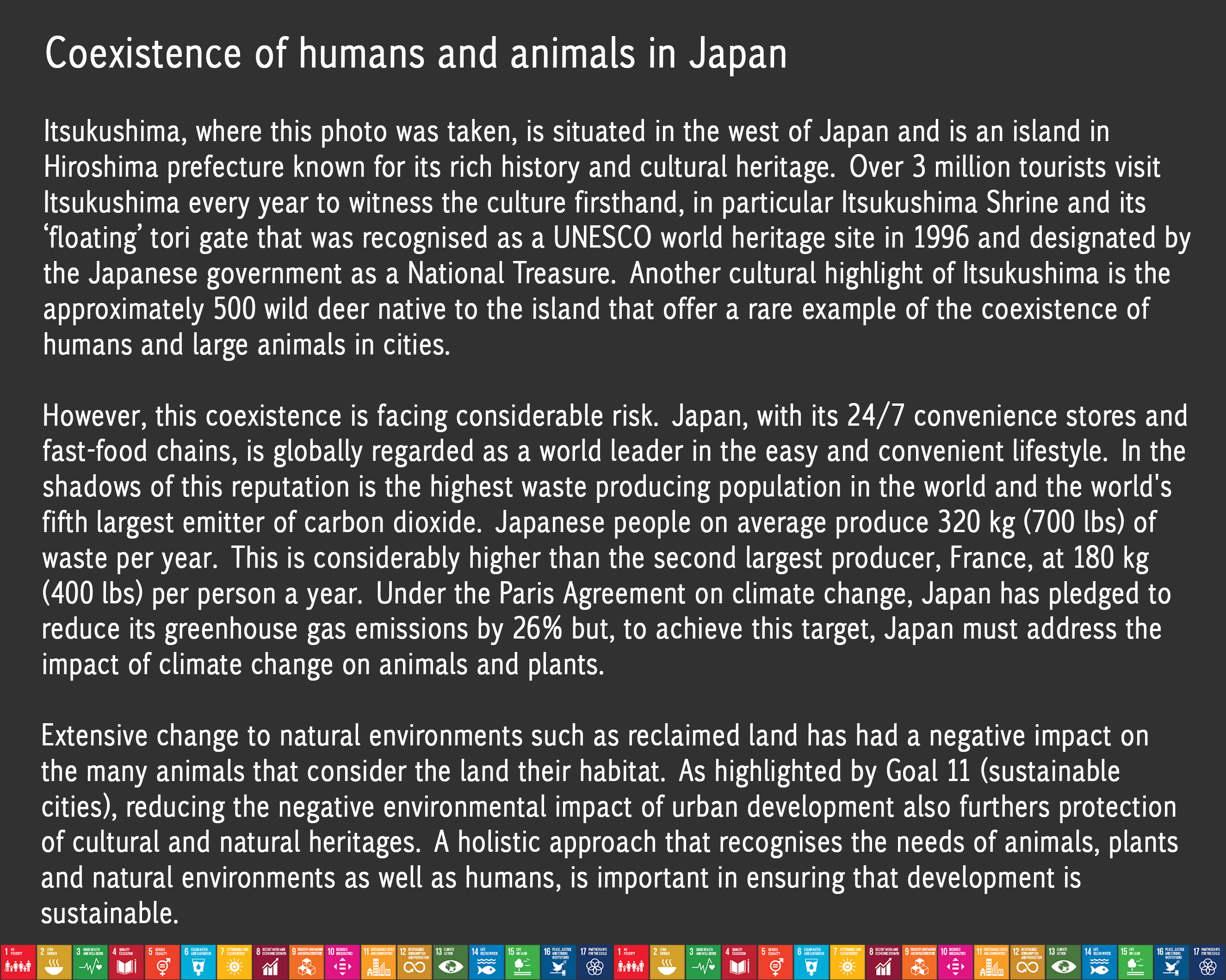 Coexistence of humans and animals in Japan 