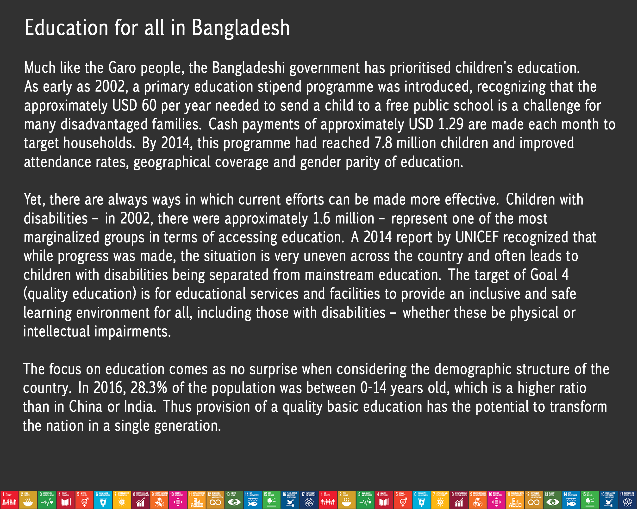 Education for all in Bangladesh