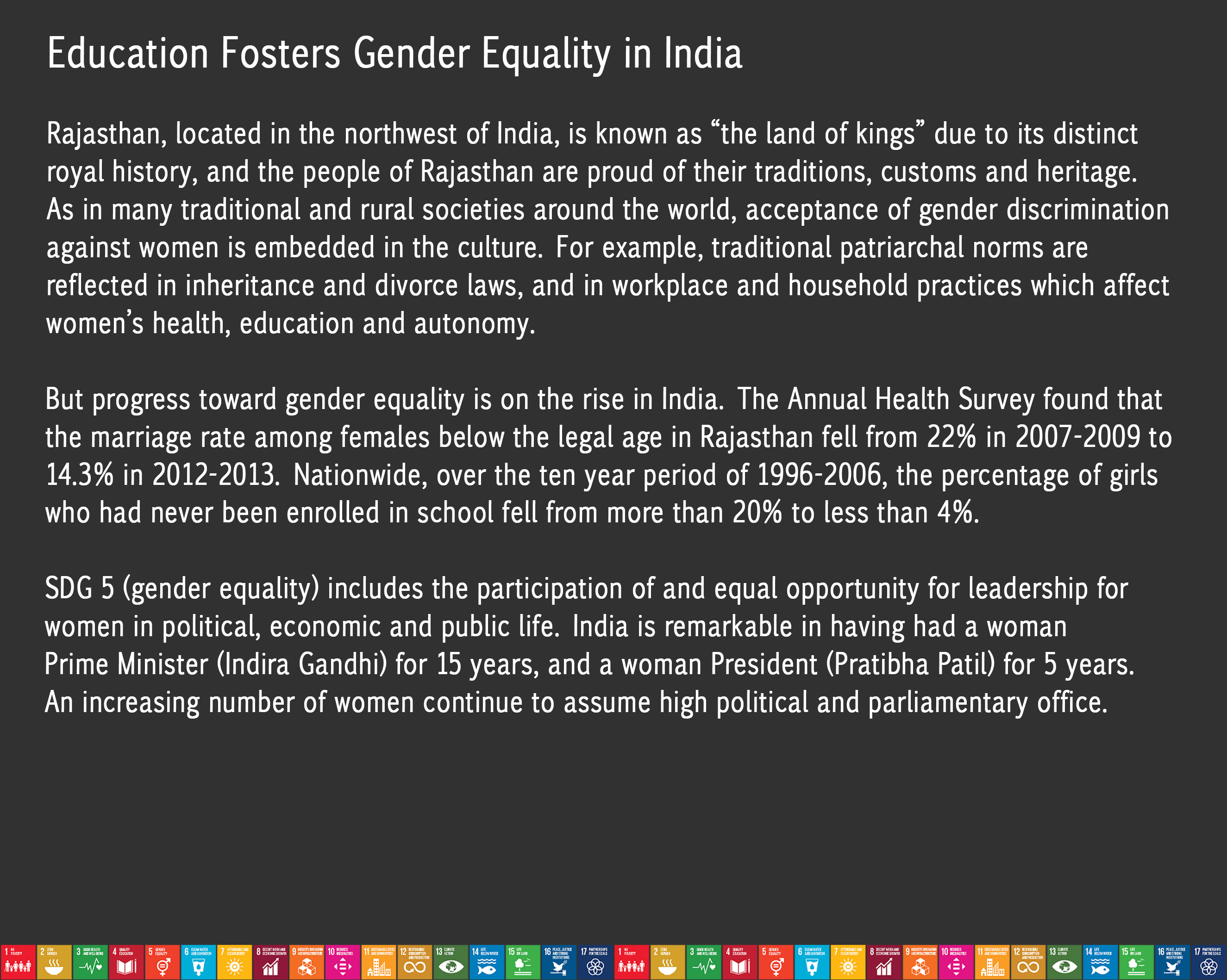 Education Fosters Gender Equality in India