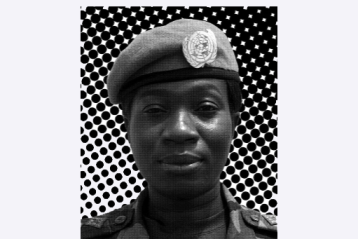 A picture of a peacekeeping solder.