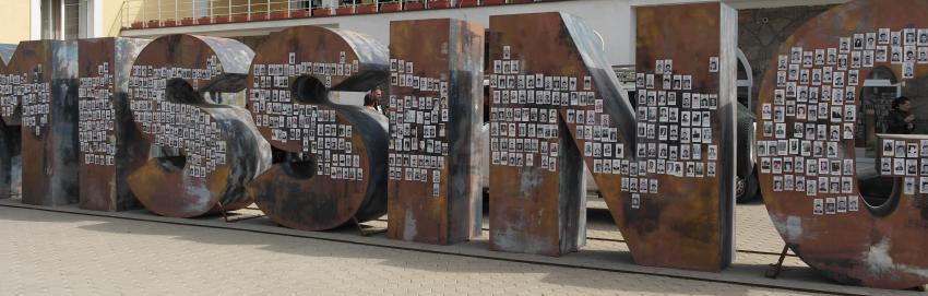 "Missing", a memorial monument by Goran Stojčetović, dedicated to the victims and missing persons of the Kosovo and Metohija armed conflict (1998-1999), Gračanica, Kosovo and Metohija, Serbia. Image provided by author.