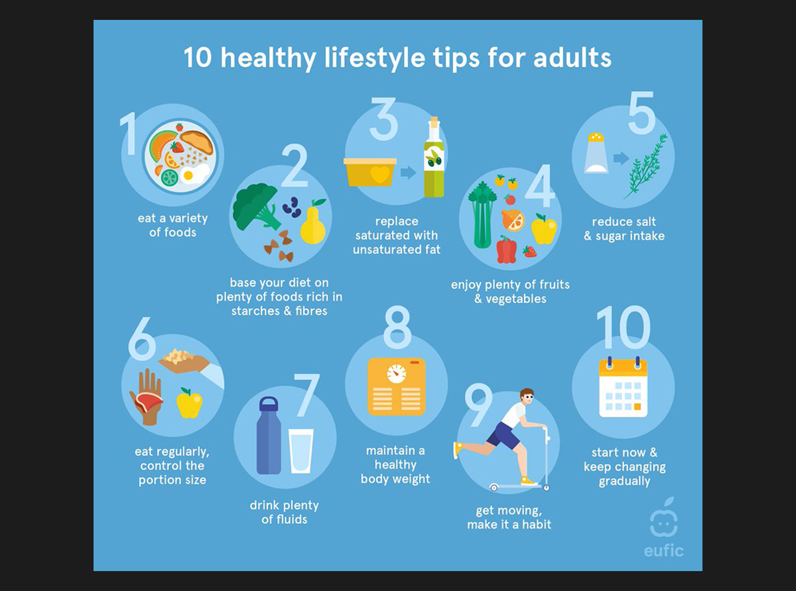 10 healthy lifestyle tips for adults