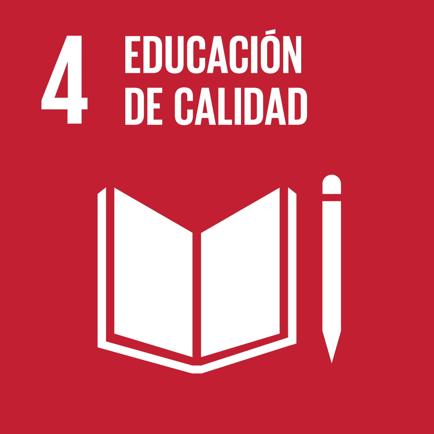 Icono del Objetivo 4 Educación de calidad