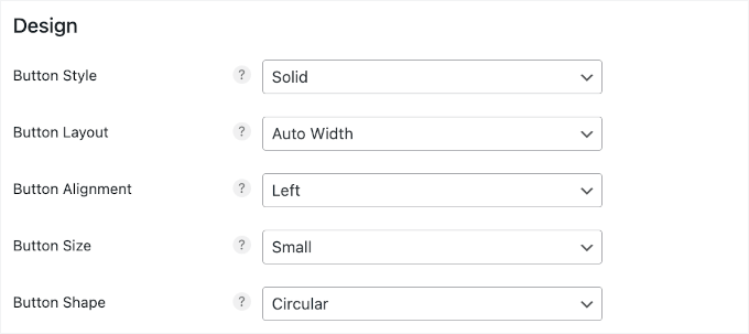 Customizing button design