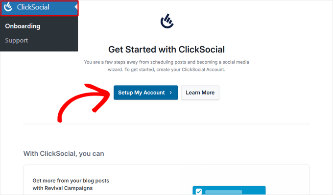 Set up your ClickSocial account