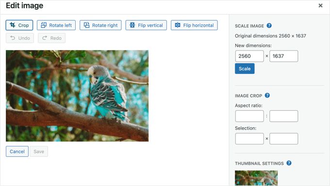 The WordPress 'Edit Image' Page The WordPress 'Edit Image' Page