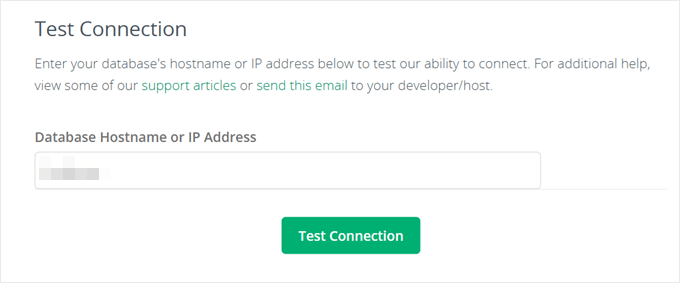 Testing database connection in CodeGuard
