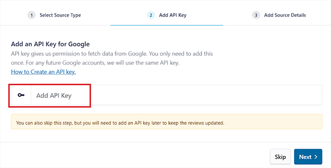 Google API key Google API key