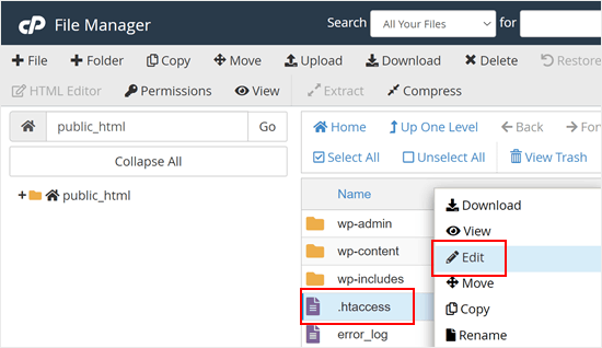 Editing the .htaccess file in Bluehost Editing the .htaccess file in Bluehost