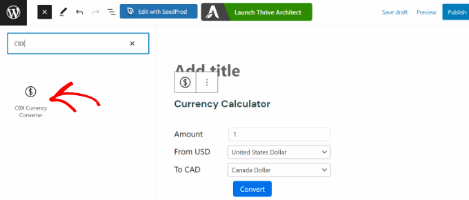 Add the CBX converter to page Add the CBX converter to page
