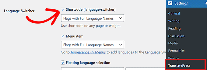 Copy shortcode for the language switcher Copy shortcode for the language switcher