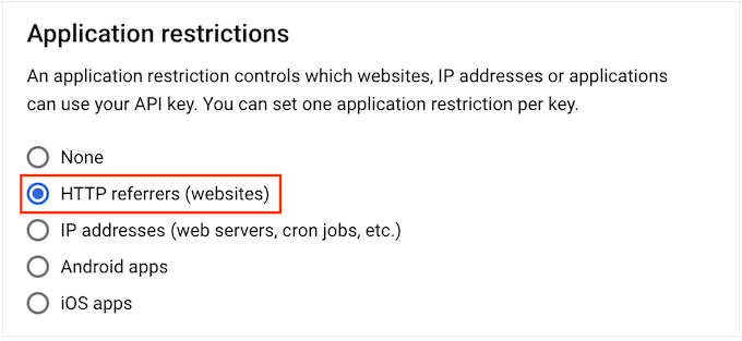 Restricting access to your Google API key Restricting access to your Google API key