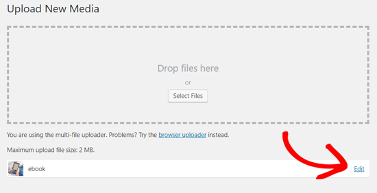 Edit Image Option in WordPress Media Upload Page Edit Image Option in WordPress Media Upload Page