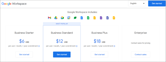 Get started with G Suite Select a workspace plan