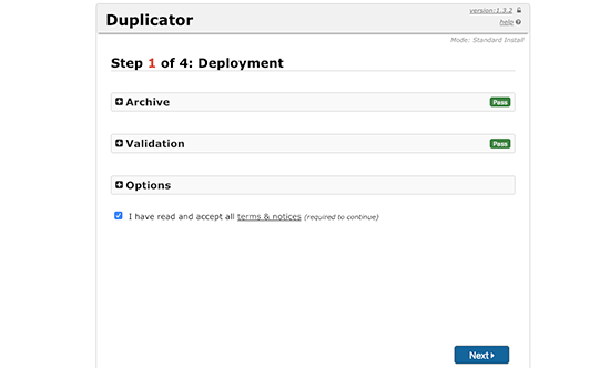Duplicator wizard Duplicator wizard