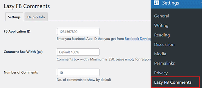 Visit the plugin settings for Facebook comments Visit the plugin settings for Facebook comments