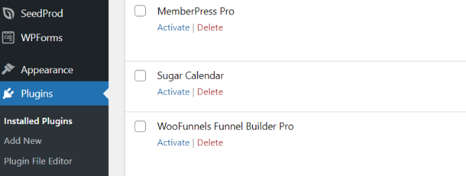 Activate the uploaded plugin Activate the uploaded plugin