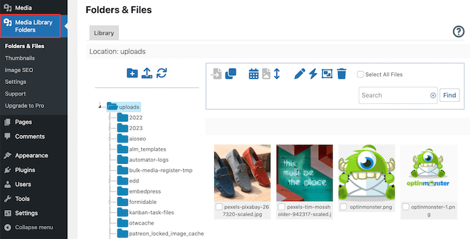 Categorizing your WordPress media files into folders and sub-folders Organizing files in the WordPress media library