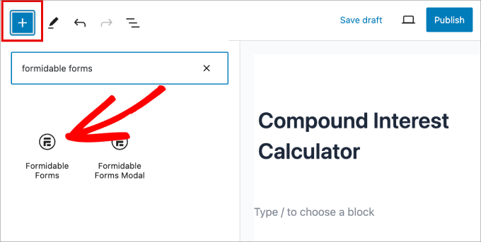 add formidable forms block add formidable forms block