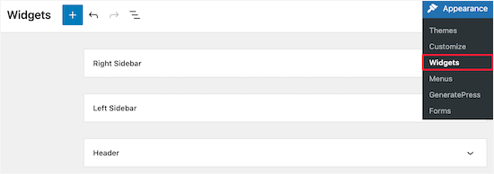 Customize widget blocks Customize widget blocks