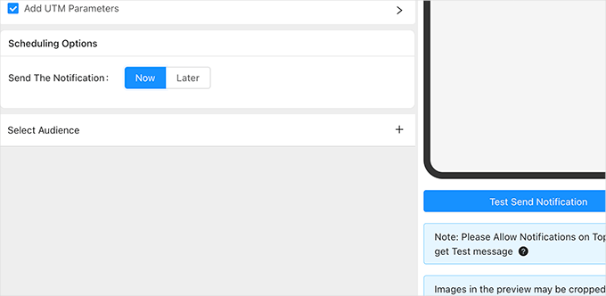 VM firewall rules Schedule web push notification