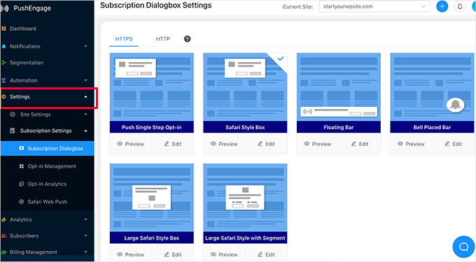 create-firewall-rules Subscription dialog box types