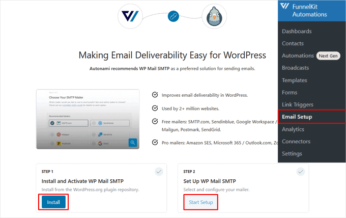 Connect FunnelKit Automations with WP Mail SMTP Connect FunnelKit Automations with WP Mail SMTP